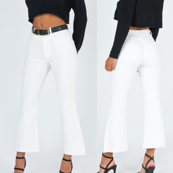 Princess Polly Denim - NWT Princess Polly \\ white cropped flare jeans